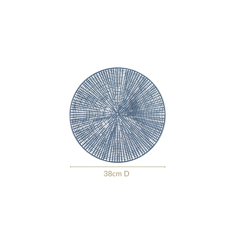 Radial Blue Web Placemat Set Of 6