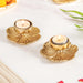 Radiant Bloom Aluminium Tealight Holder Set Of 2