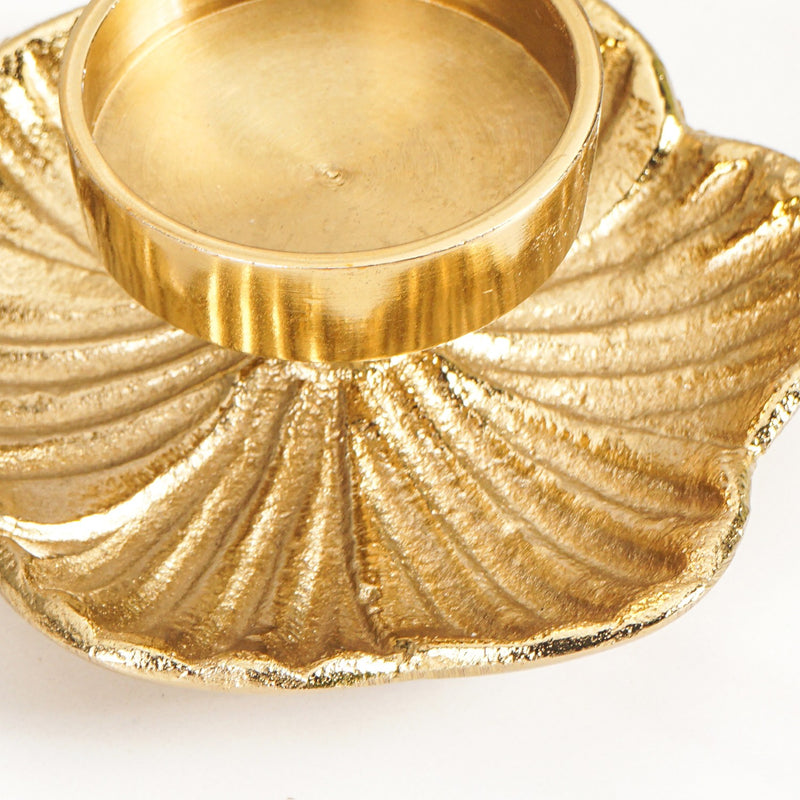 Radiant Bloom Aluminium Tealight Holder Set Of 2