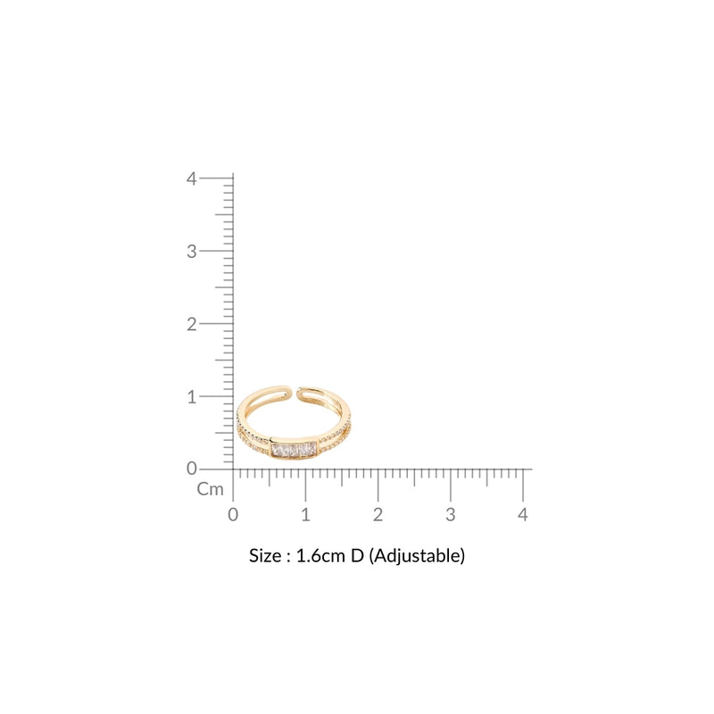 Radiant Dual Strand Gold Ring
