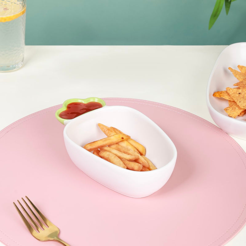 Radish Snack Dish White 300 ml - Snack bowl, ceramic bowl, small bowl
