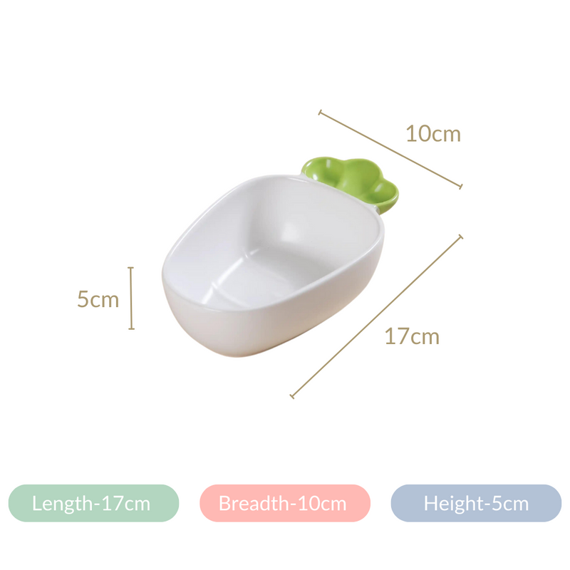Radish Snack Dish White 300 ml - Snack bowl, ceramic bowl, small bowl