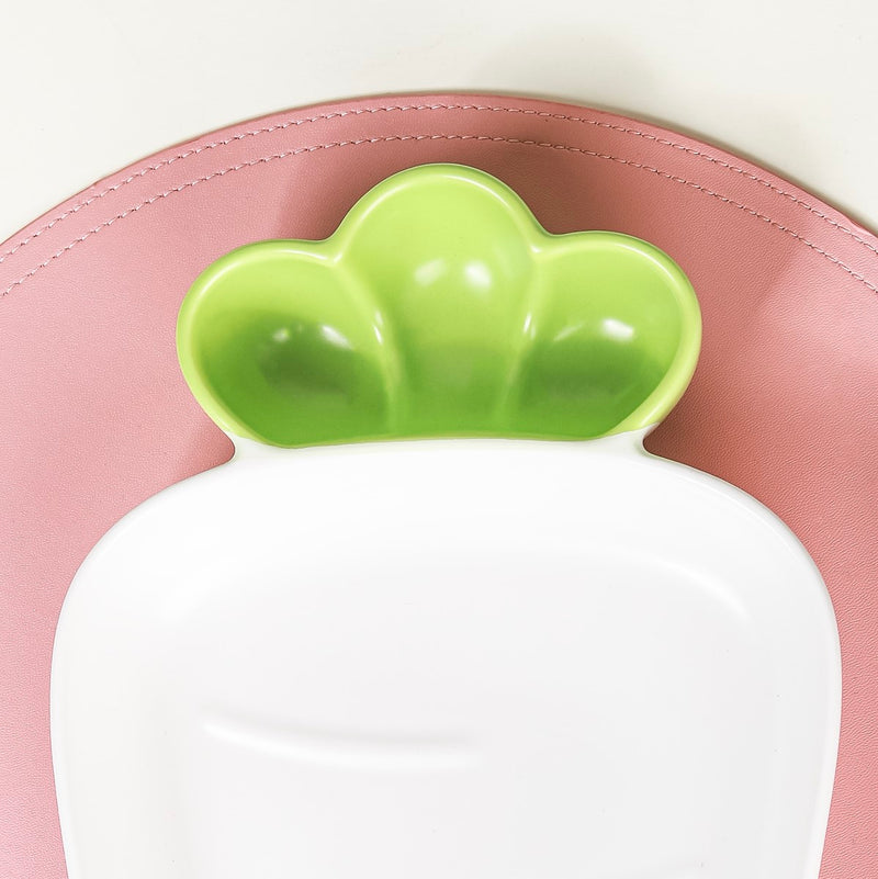 Chip And Dip Platter White Raddish 550 ml - Ceramic platter, chip and dip platter, ceramic serving platter, serving platter