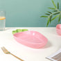 Ceramic Chip And Dip Platter Pink 550 ml - Ceramic platter, chip and dip platter, ceramic serving platter, serving platter