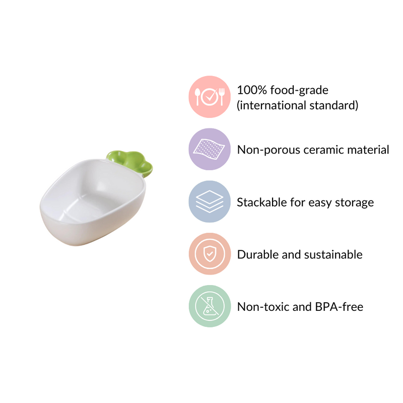 Radish Snack Dish White 300 ml - Snack bowl, ceramic bowl, small bowl