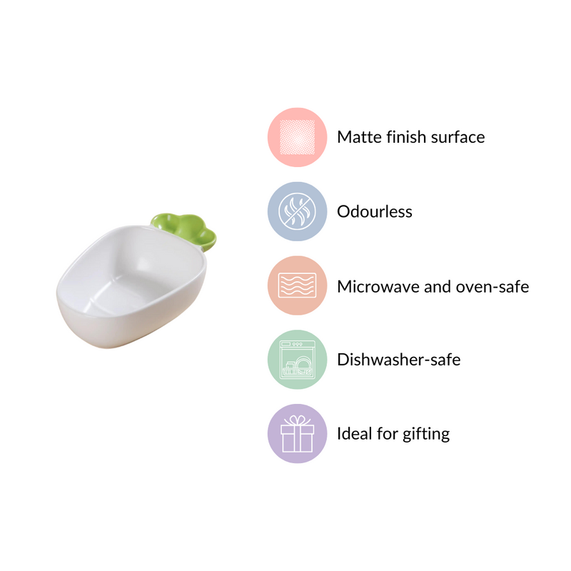 Radish Snack Dish White 300 ml - Snack bowl, ceramic bowl, small bowl