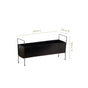 Raised Iron Trough Planter With Handle Black
