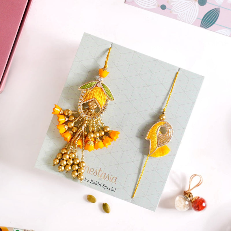 Sunny Yellow Rakhsha Bandhan Gift Box Set Of 6