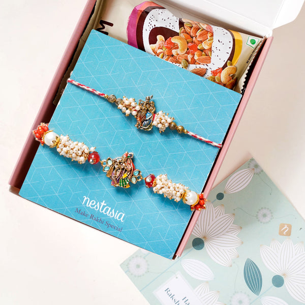 Radha Krishna Rakhi Gift Set For Bhaiya Bhabhi