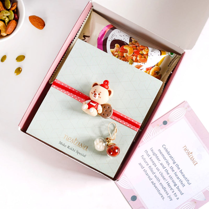 Teddy Bear Rakhi Delights Gift Hamper Set Of 5