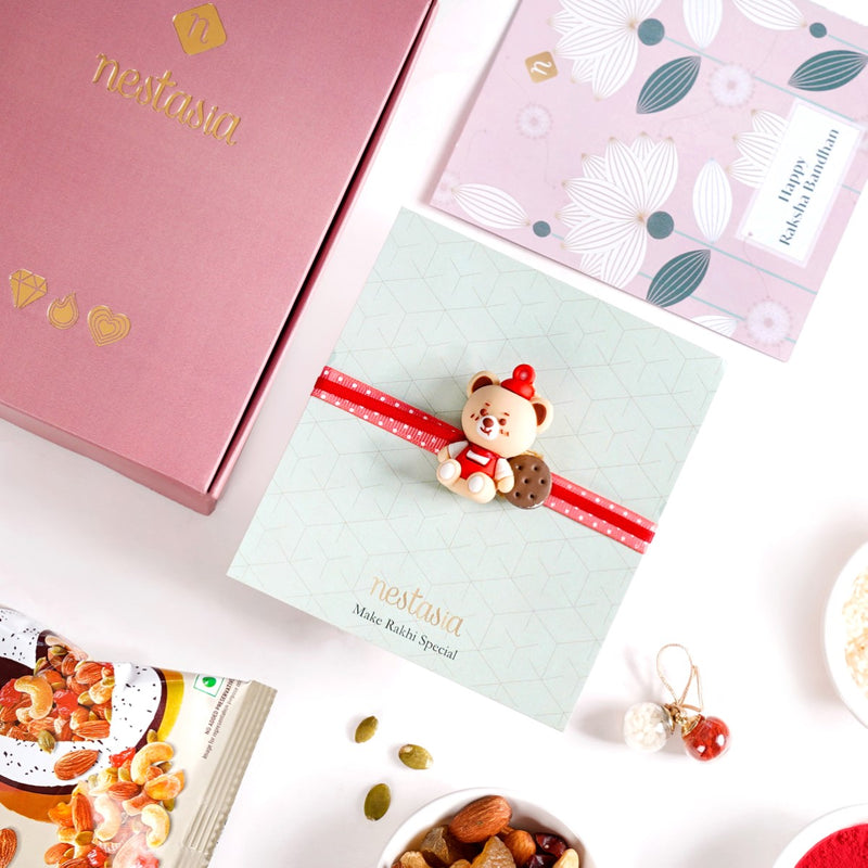 Teddy Bear Rakhi Delights Gift Hamper Set Of 5