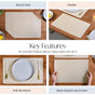Rectangle Beige Table Mats Set Of 6