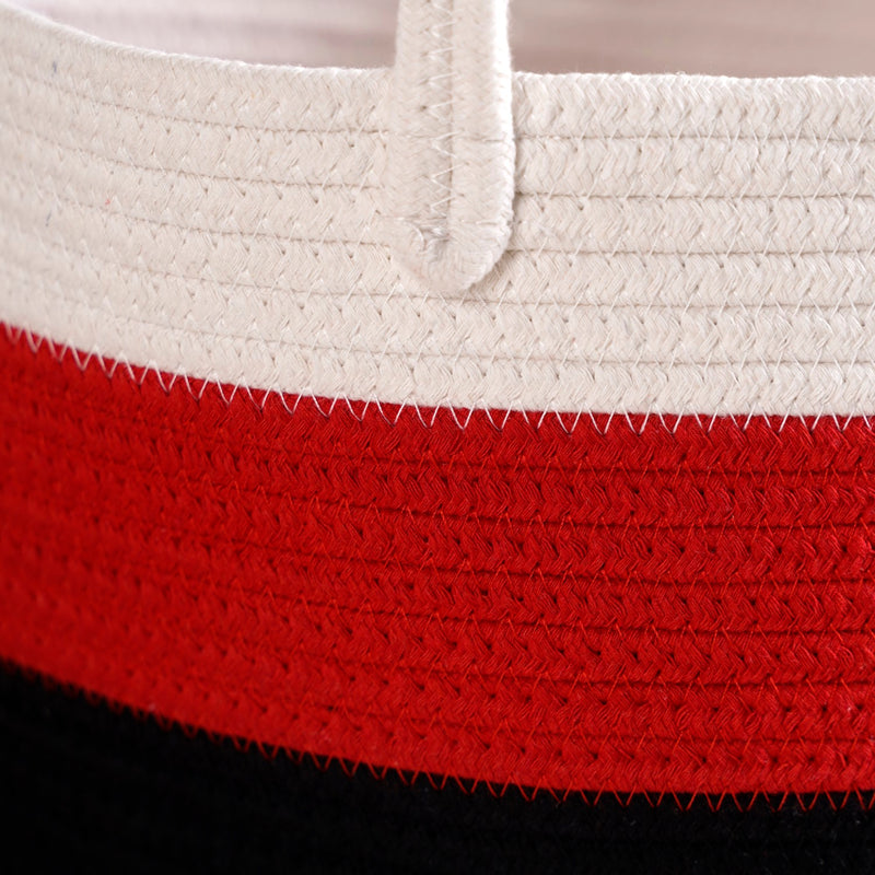 Red And Fabulous Cotton Storage Basket