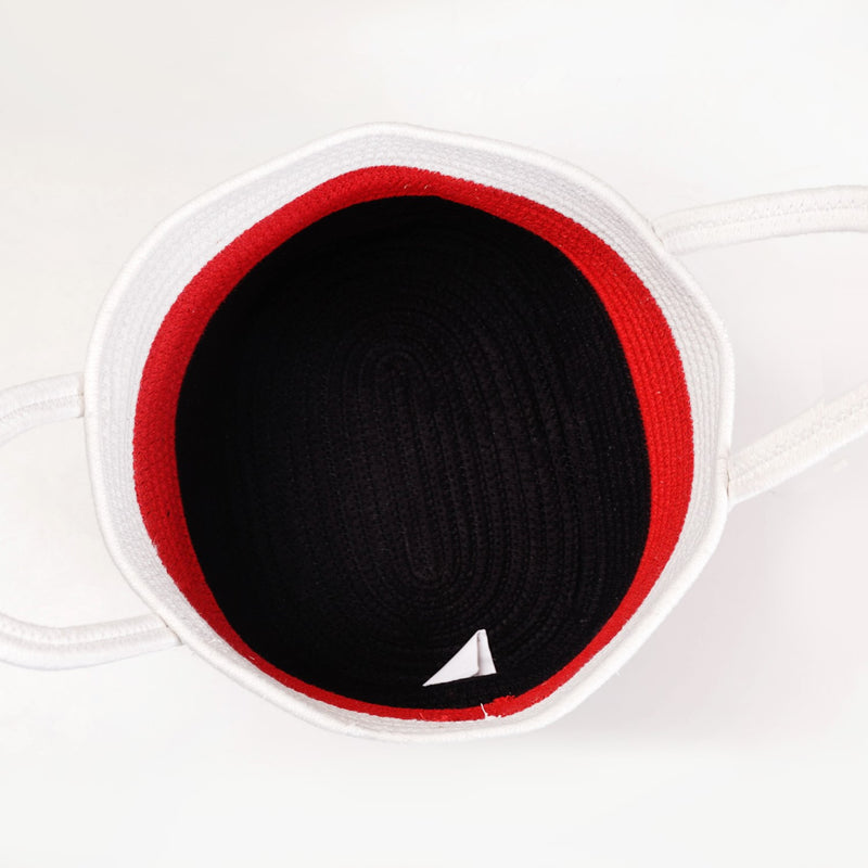 Red And Fabulous Cotton Storage Basket