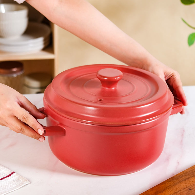 Red Ceramic Cocotte 4000ml