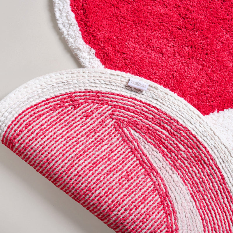 Red Cherry Floor Mat 77x73 Inch