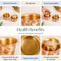 Red Chrysanthemums Pure Brass Filter Coffee Dabara Set For 2