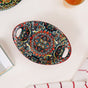 Red Mandala Ceramic Long Dish With Handles 400ml