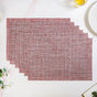 Red White Placemat Set Of 6