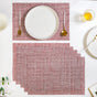 Red White Placemat Set Of 6