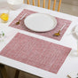 Red White Placemat Set Of 6