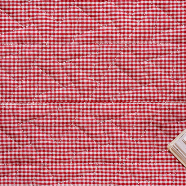 Checkered Red and White Foldable Picnic Mat 84x60 Inch