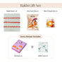 Red and Golden Braided Rakhi Gift Set Of 3