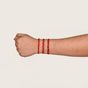 Red and Golden Braided Rakhi Gift Set Of 3