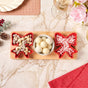 Red Bow Snack Platter Set Of 4