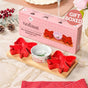 Red Bow Snack Platter Set Of 4