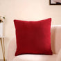 Embroidered Red Couch Cushion Cover 15x15 Inch