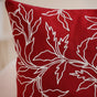 Embroidered Red Couch Cushion Cover 15x15 Inch