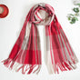 Red Checkered Winter Blanket Scarf