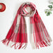 Red Checkered Winter Blanket Scarf