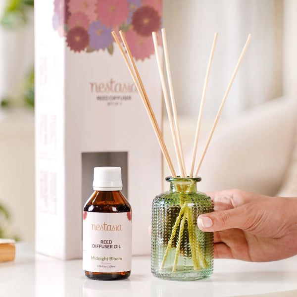 Set Of 3 Midnight Bloom Reed Diffuser