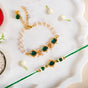Regal Emerald Rakhi And Lumba Set
