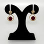 Regal In Velvet Asymmetric Gold Danglers