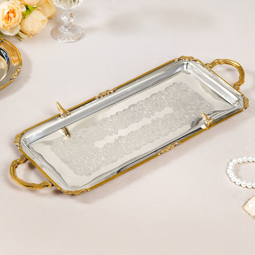 Regal Bird Brass And Stainless Steel Serving Tray