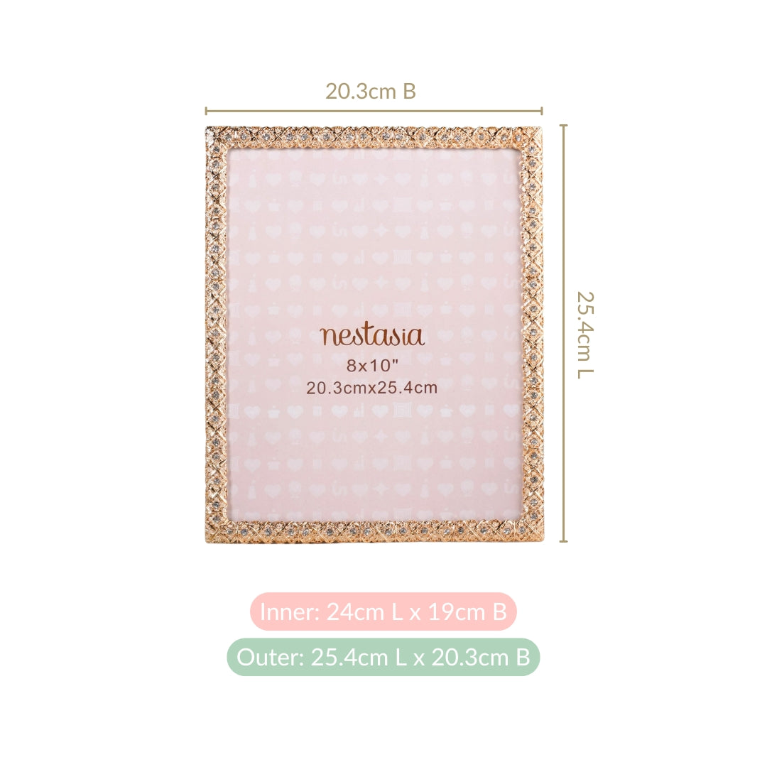 Regal Rhinestone Picture Frame Gold Extra Large 20x25cm Online ...
