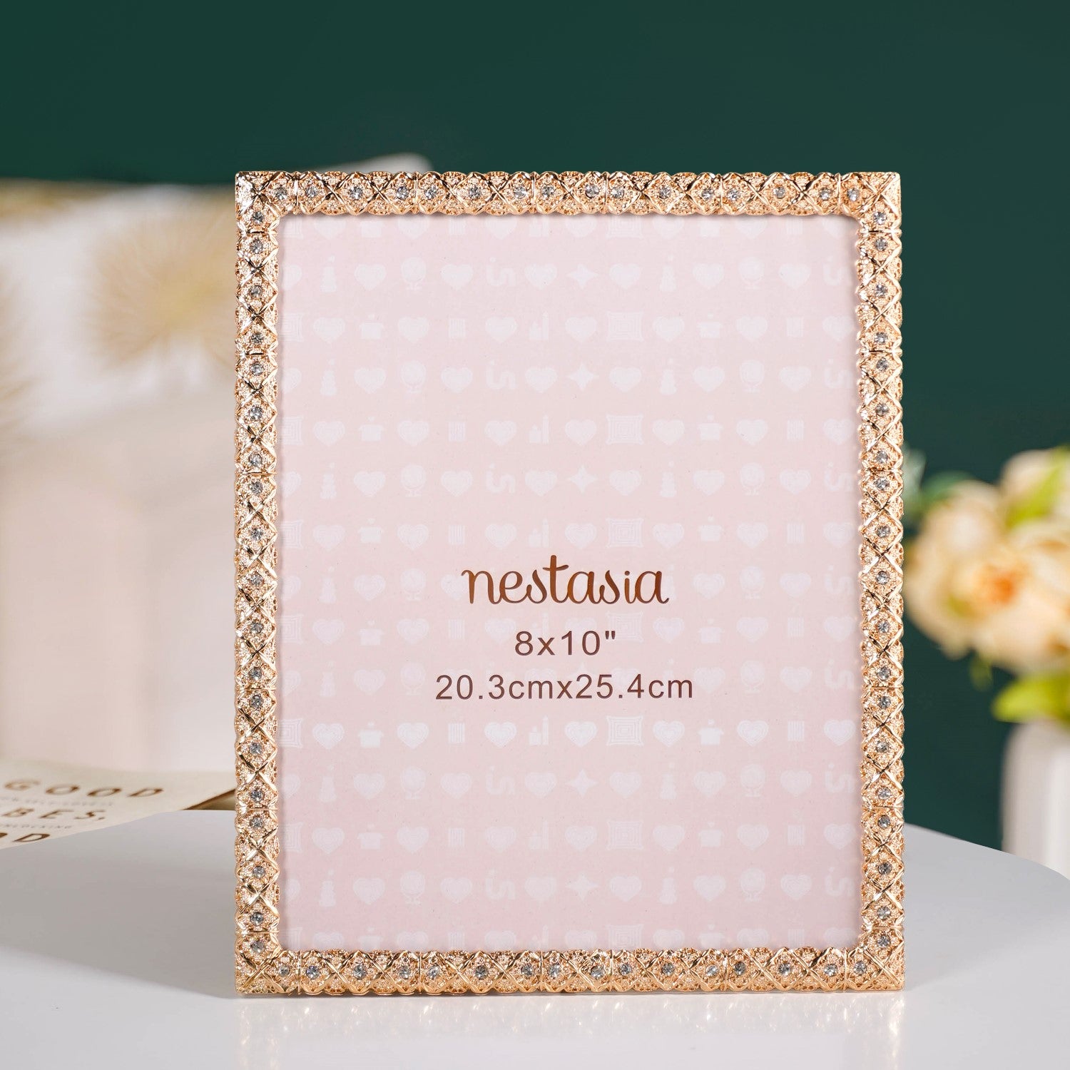 Regal Rhinestone Picture Frame Gold Extra Large 20x25cm