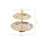 Regal Two Tier Brass And Stainless Steel Bird Cupcake Stand