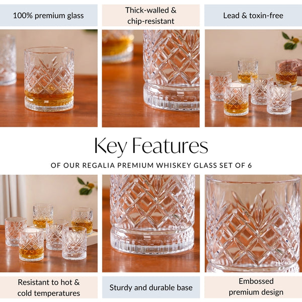 Regalia Premium Whiskey Glass Set Of 6 380ml