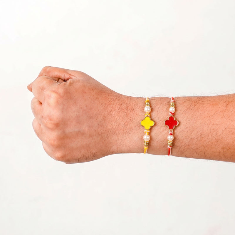 Classic Clover Mauli Rakhi Gift Set