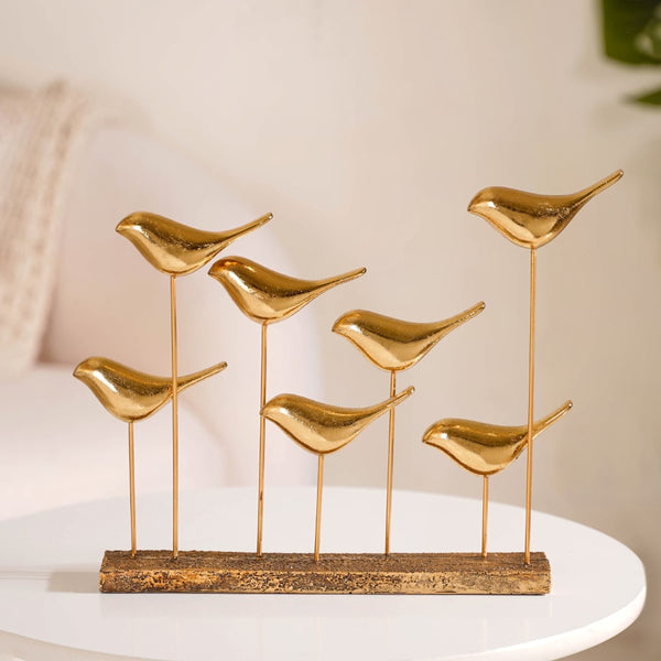 Gold Birds Decor Accent Showpiece