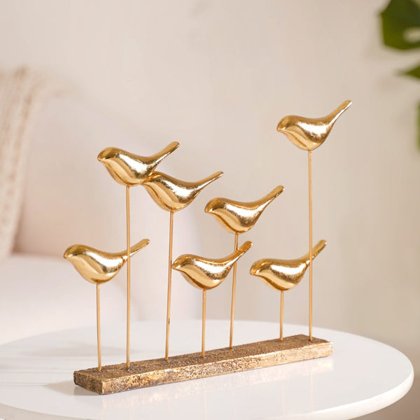 Gold Birds Decor Accent Showpiece