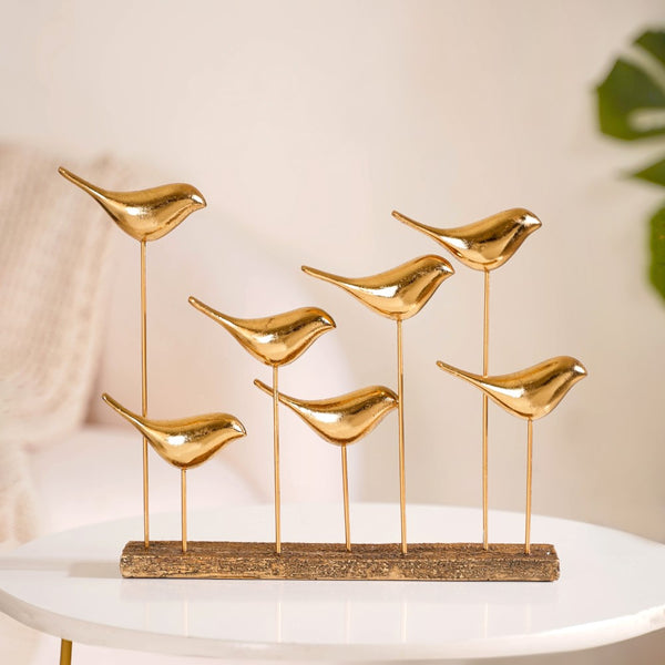 Gold Birds Decor Accent Showpiece