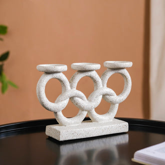 Olympic Rings Sculpture Candle Stand