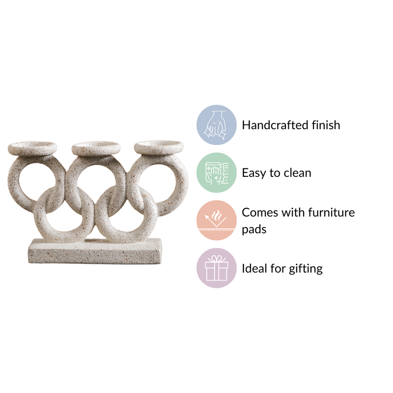Olympic Rings Sculpture Candle Stand