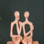 Couple On A Bench Showpiece- Resin Couple Sculpture, Decorative Couple Showpiece, Couple Figurine, Resin Showpiece