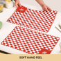 Retro Cotton Embroidered Table Mat Red Set Of 6